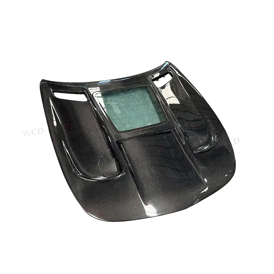 Carbon Fiber B Style w/ Transparent Window Engine Hood - Mercedes Benz AMG GT GTC GTS