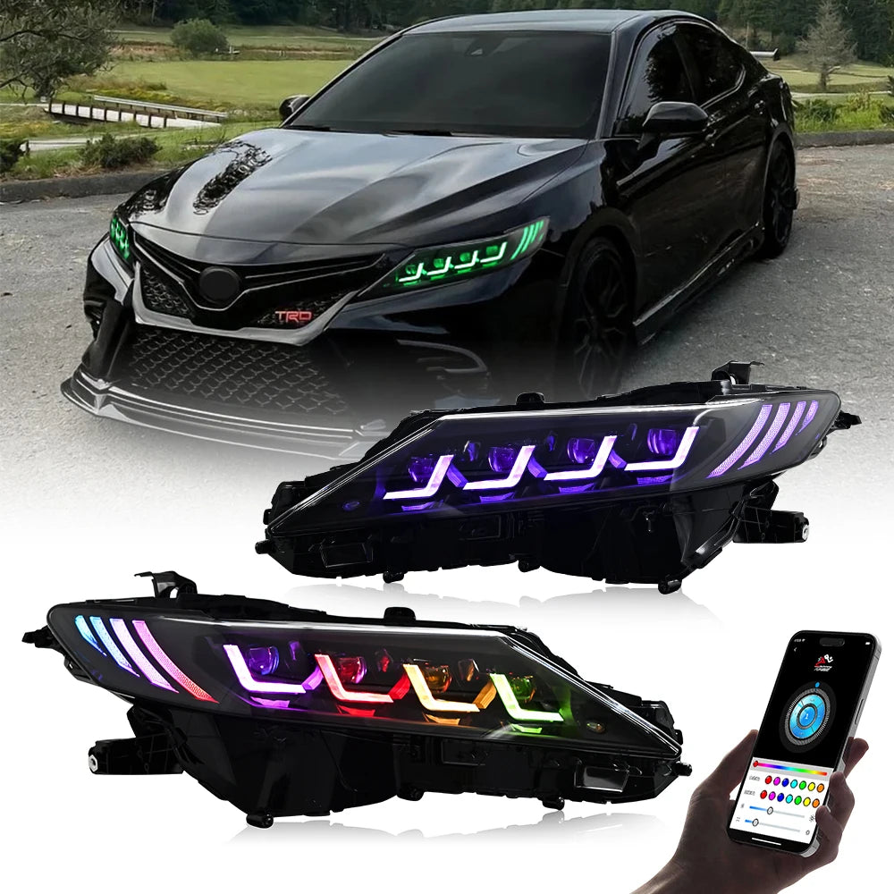 Led RGB DRL Headlight for Toyota Camry 2018-2023