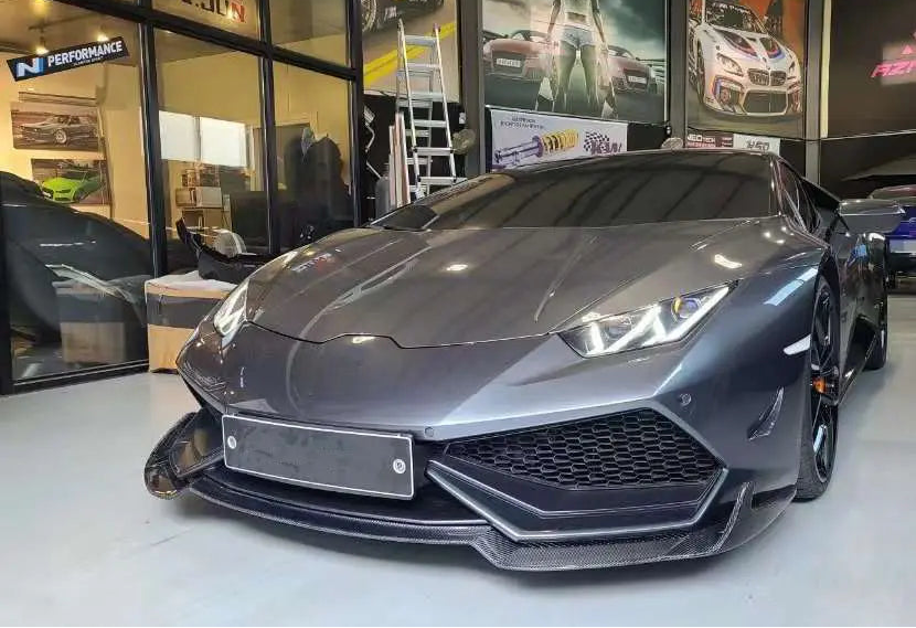 Carbon Fiber R Style Front Lip - Lamborghini Huracan LP610 LP600 LP580