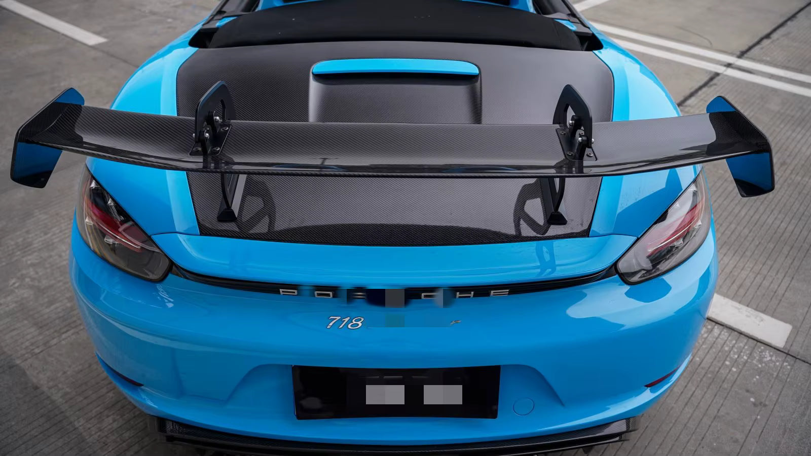 GT4RS Style Carbon Fiber Rear Spoiler Wing - Porsche 718 (981 & 987) Boxter / Cayman