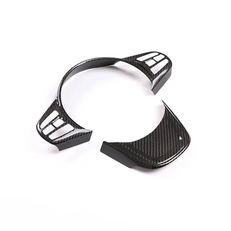 Carbon Fiber Interior Steering Wheel Trim Panel Covers - Toyota GR Supra A90
