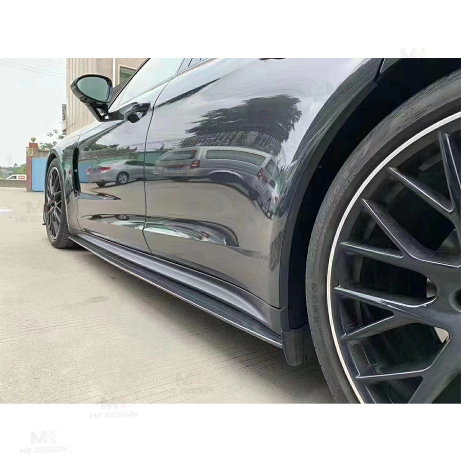 Carbon Fiber Side Skirt Extensions - Porsche 971 Panamera 2017-2023