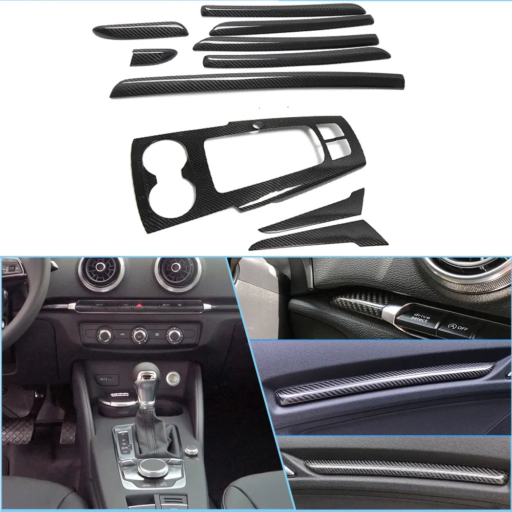 Carbon Fiber Interior Panel Full Complete Kit - Audi A3 8V S3 RS3 2014-2019