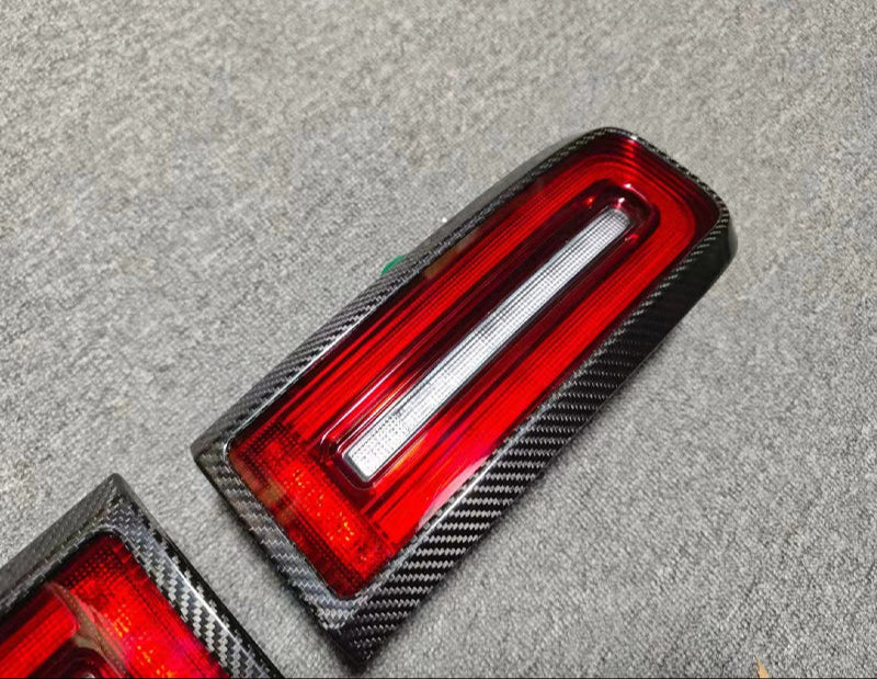 Carbon Fiber Tail Light Trim Cover - Mercedes w464 G Wagon G63
