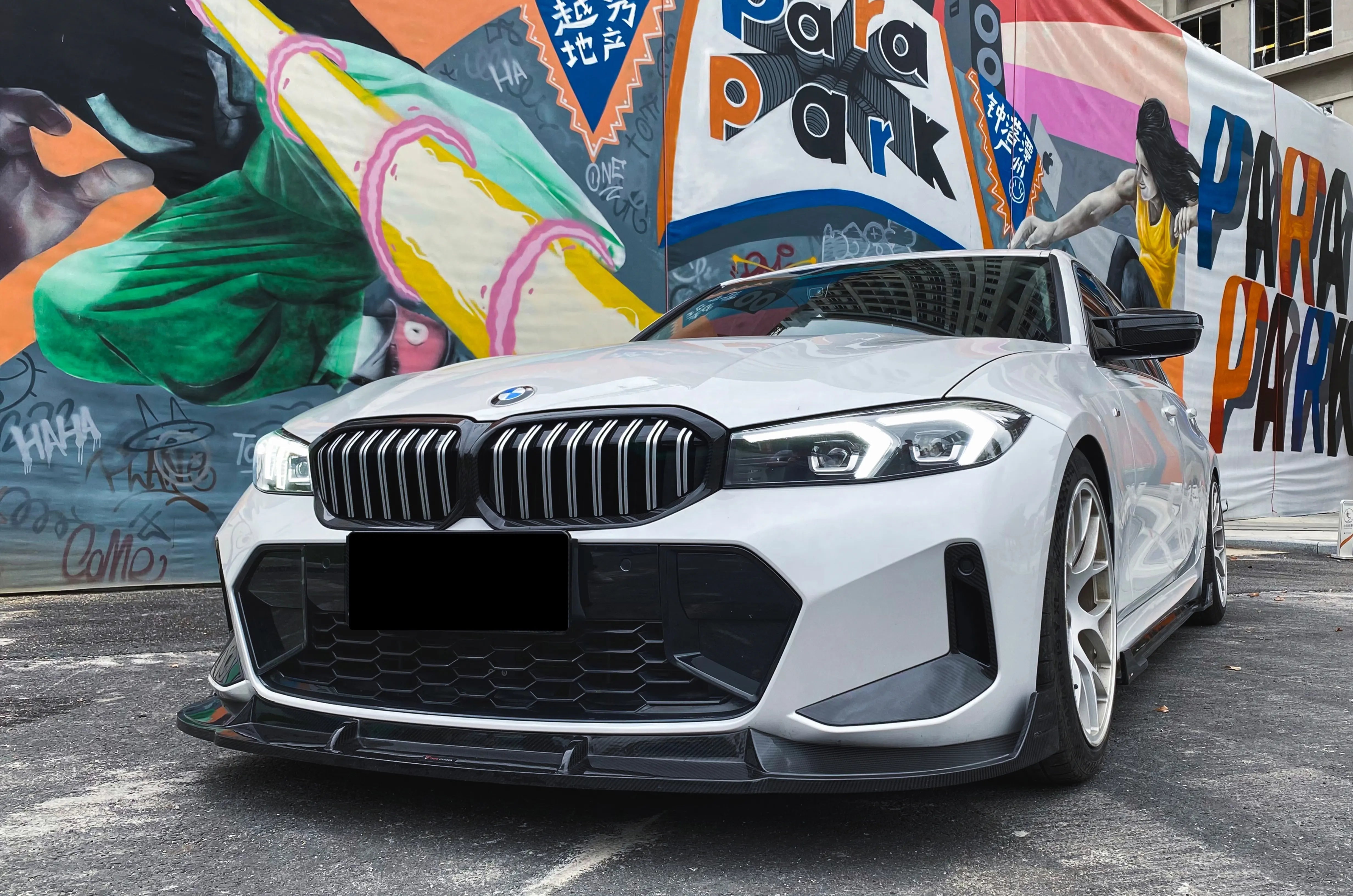 Dry Carbon Fiber T Style Front Bumper Lip - BMW G20 3 Series LCI