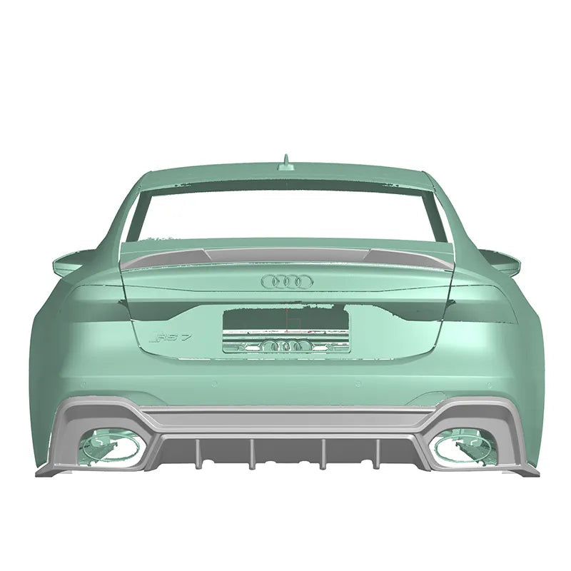 Paktechz Prepreg Dry Carbon Fiber Rear Trunk Ducktail Spoiler - Audi RS7 C8