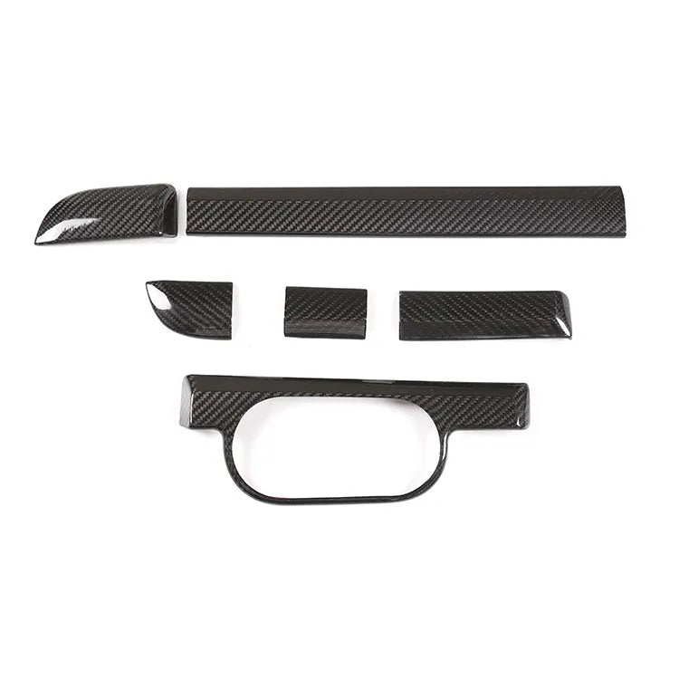 Carbon Fiber  Center Console Instrument Panel Trim Cover - Porsche 981 911 718 2016-2019 Boxster Cayman