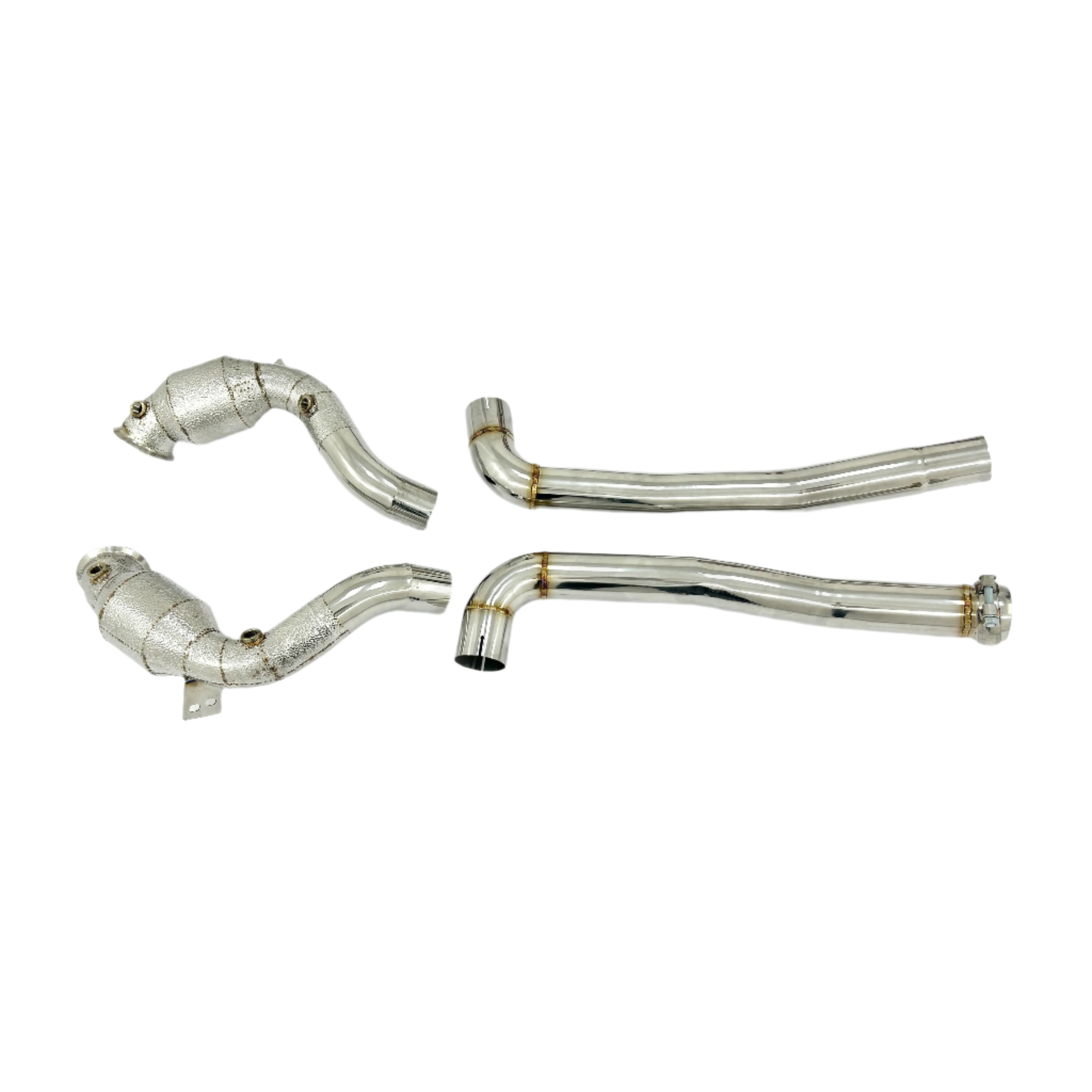 Performance Exhaust Downpipes w/ HeatShield - Mercedes Benz AMG GT GTC GTR GTS 4.0T