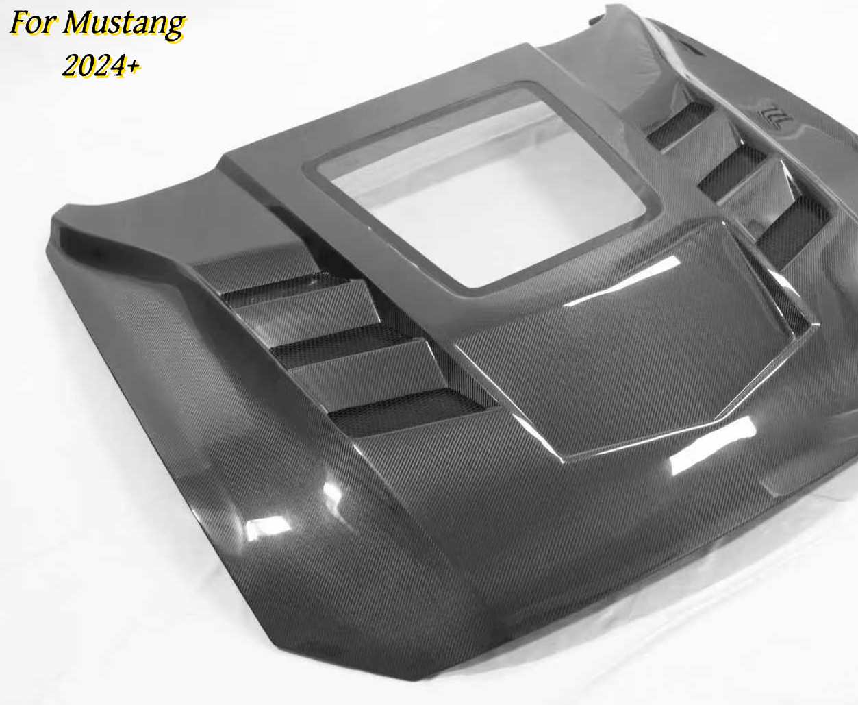 Carbon Fiber T Style vented Engine Hood - Ford Mustang 2024+