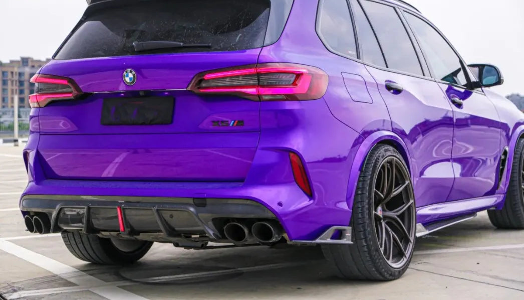 Carbon Fiber AE Style Rear Diffuser W/ LED light - BMW X5M F95 X6M F96
