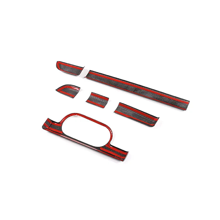 Carbon Fiber  Center Console Instrument Panel Trim Cover - Porsche 981 911 718 2016-2019 Boxster Cayman