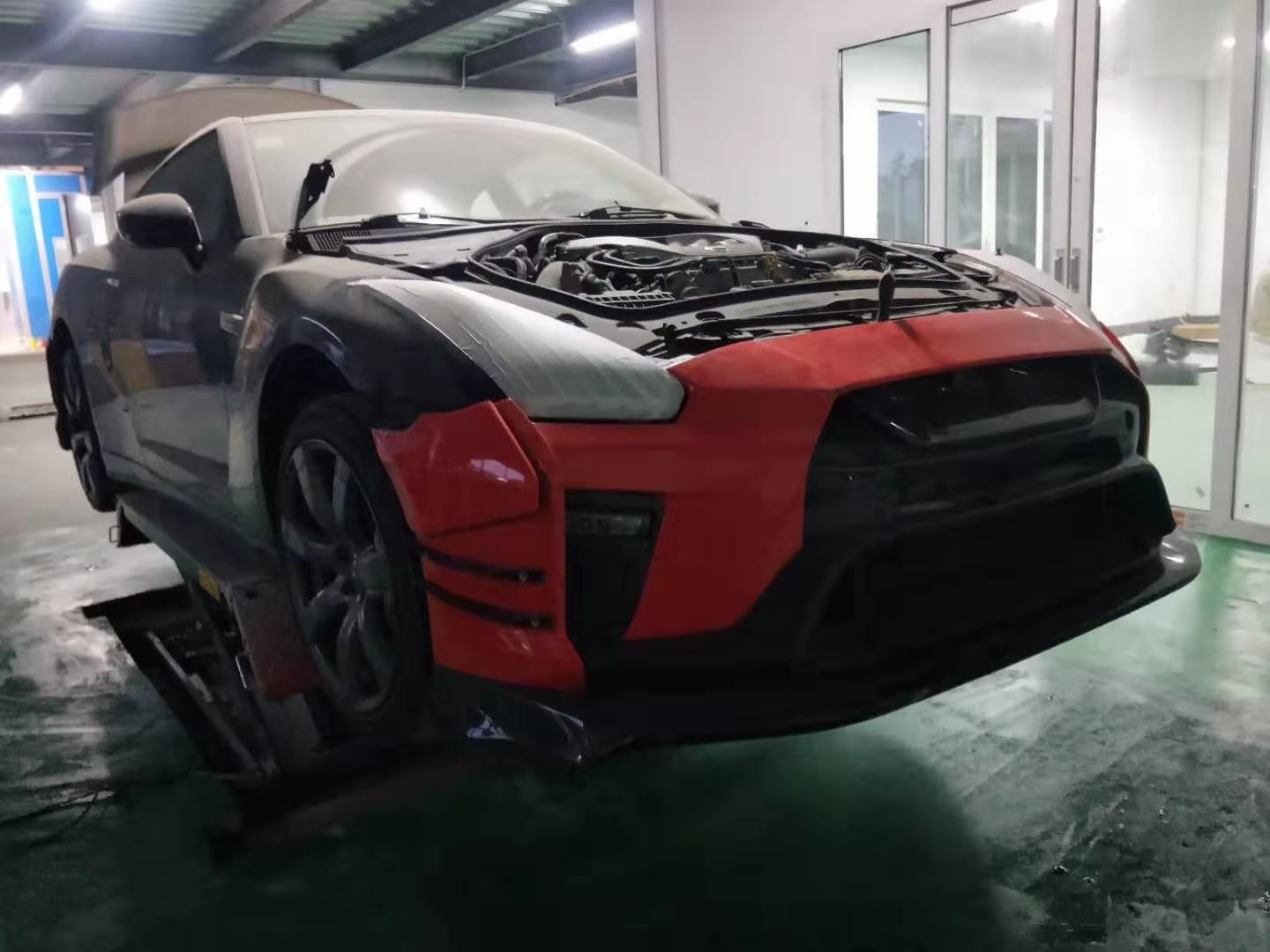 Carbon Fiber VRS Style Front Bumper w/ Front Lip - Nissan GTR R35