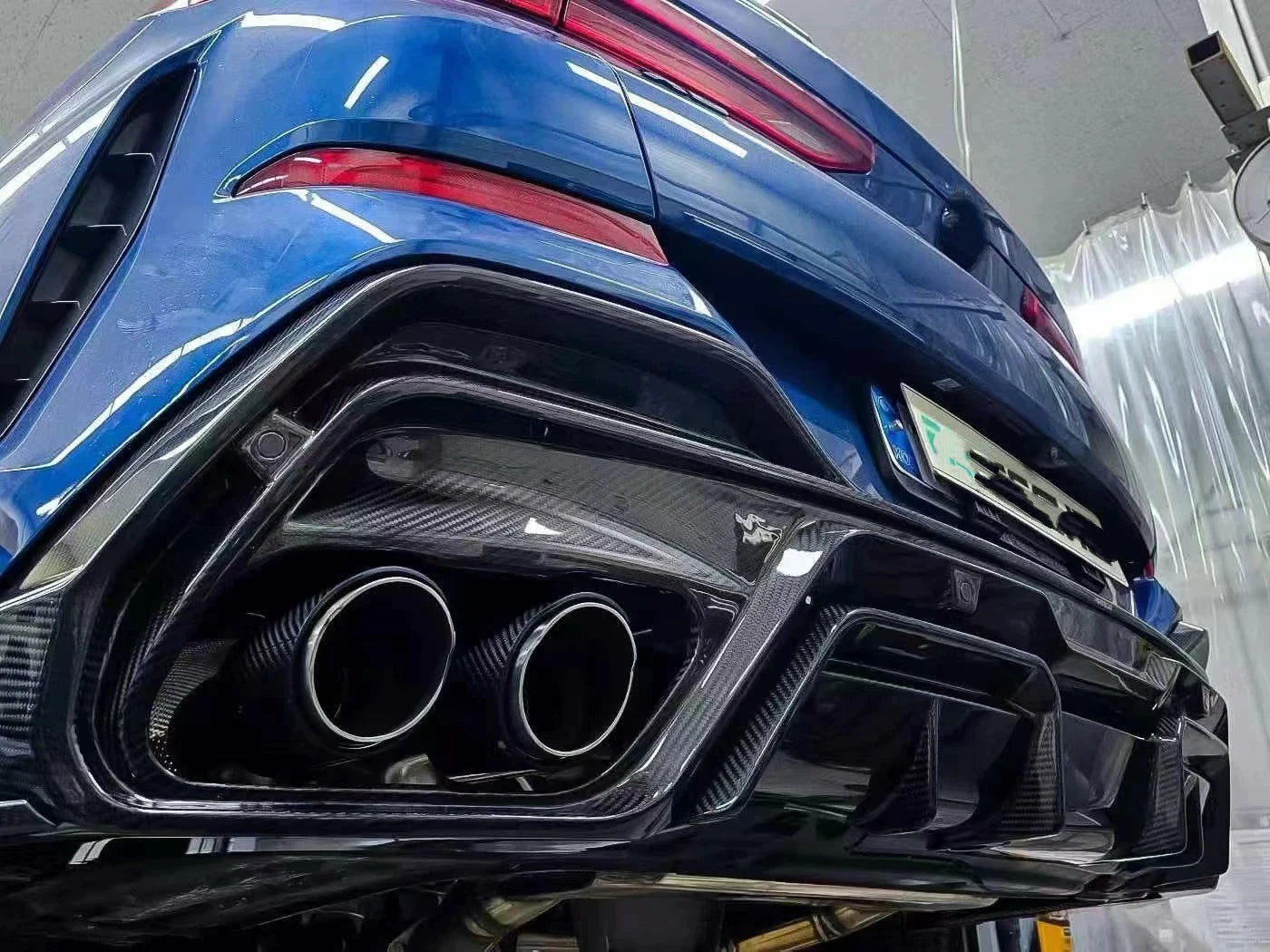 Dry Carbon Fiber PT Style Rear Diffuser - BMW X6 G06 2019 - 2024