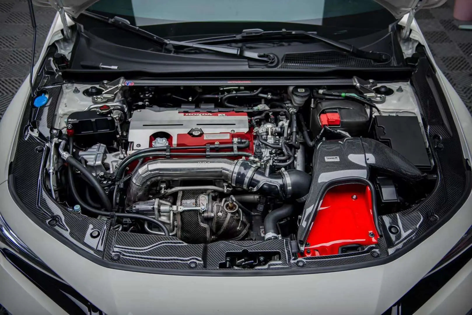 Carbon Fiber Engine Bay Cooling Plate Kit - 2023-2024 Honda Civic Type R FL5