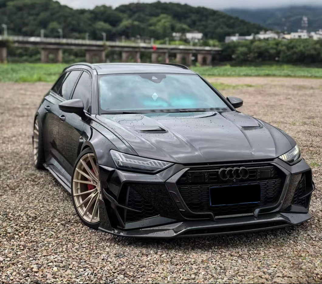 Dry Carbon Fiber Hood Engine Cover Bonnet - Audi RS6 C8 19+