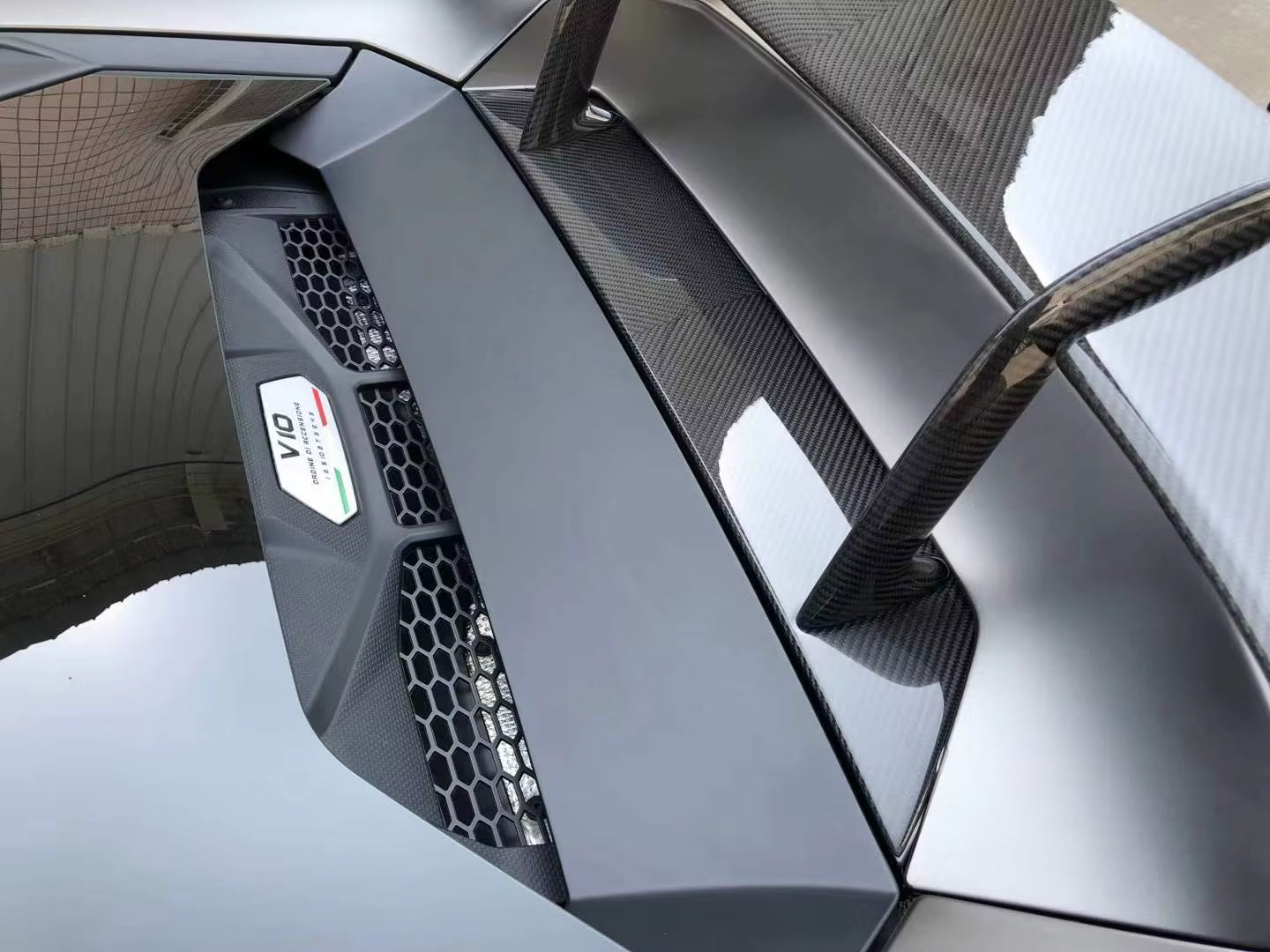 Dry Carbon Fiber Novi Style Rear Wing - Lamborghini Huracan EVO LP610