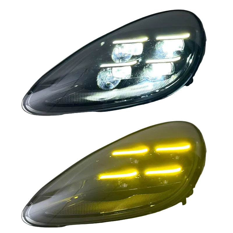 Porsche 958.1 Cayenne Yellow/White Dual-Color DRL HD 2024+ Matrix Style Headlights 2011–2014