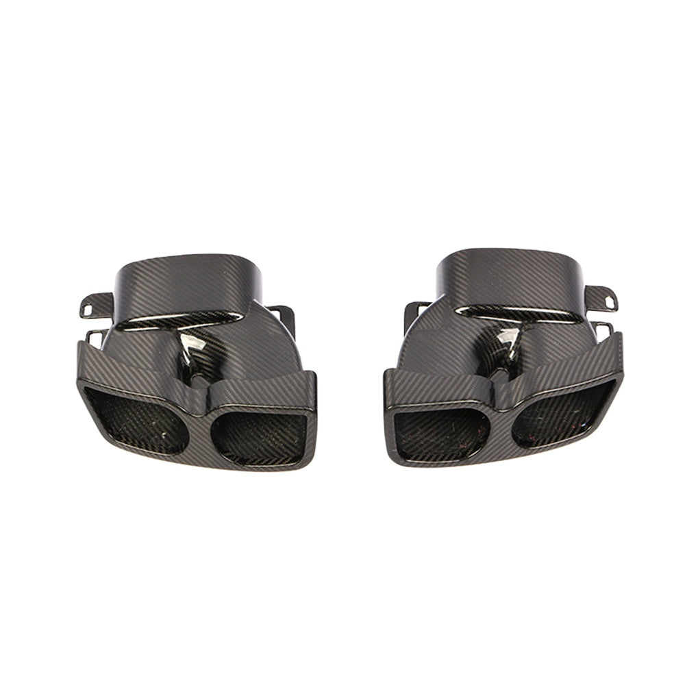 Mercedes Benz Carbon Fiber DUal Tip Exaust Tips W213 W218 W222 GLE GLC CLA 2019+
