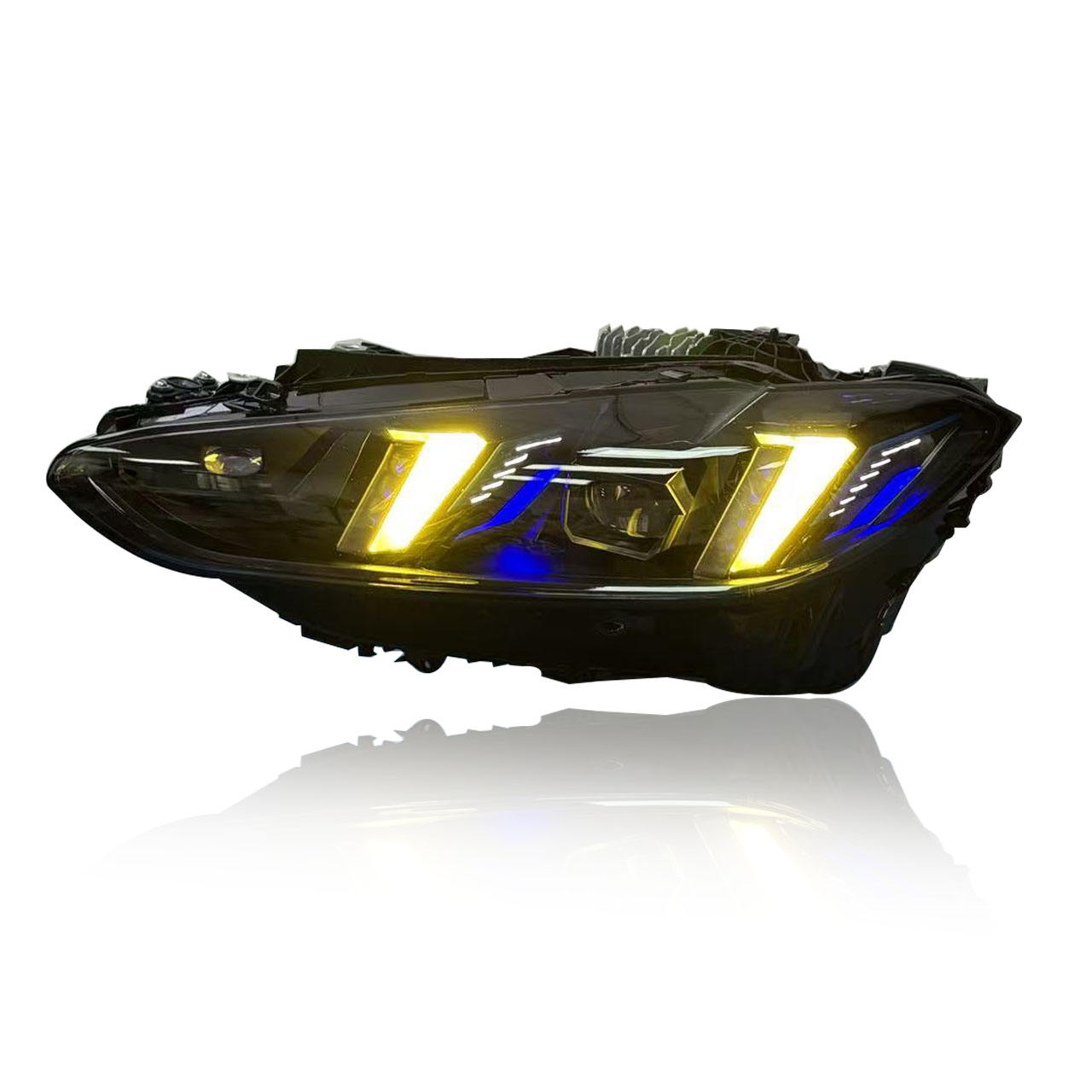 Facelift Snake Eyes yellow/ white switchable DRL Headlight Upgrade - G8X G80 M3 G82 M4 / G22 & G26 4 Series