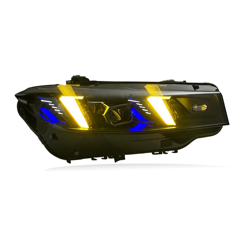 LED Laser Snake Eyes Yellow & White DRL Headlight Set Upgrade - BMW 3 Series G20 G28