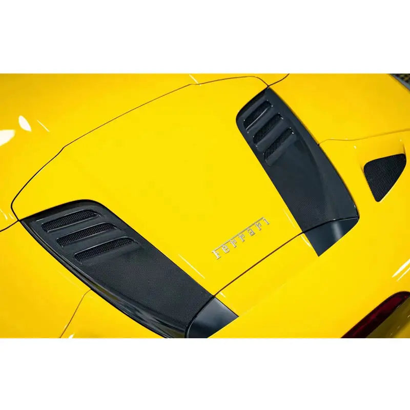 Dry Carbon Fiber Engine Cover Vents Rear Hood Bonnet Air Intake Vent - Ferrari F8 Spider