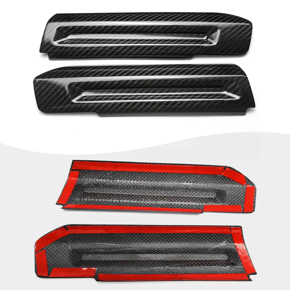 Prepreg Carbon Fiber Inner Door Armrest Handle Cover Trim - Ford Mustang S650 GT V8 Dark Horse Ecoboost 2024+
