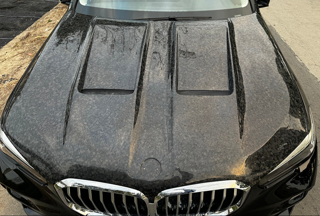Carbon Fiber Dual Vented Hood Bonnet - BMW X6 G06 LCI