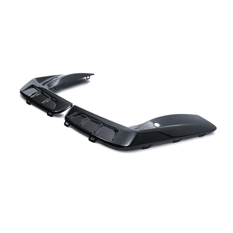 Dry Carbon Fiber PT Style Front Bumper Canard - BMW M8 F91 F92 F93