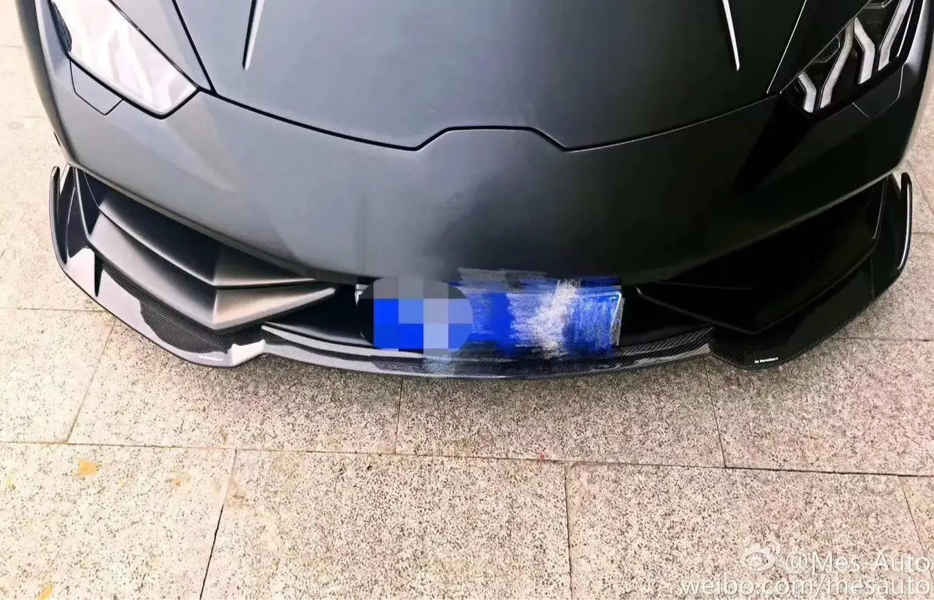 Carbon Fiber R Style Front Lip - Lamborghini Huracan LP610 LP600 LP580