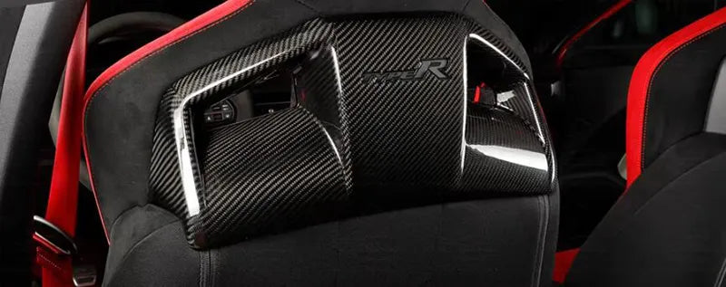 Prepreg Carbon Fiber Seatback Cover Trim - Honda Civic Type R FL5 Gen 11th