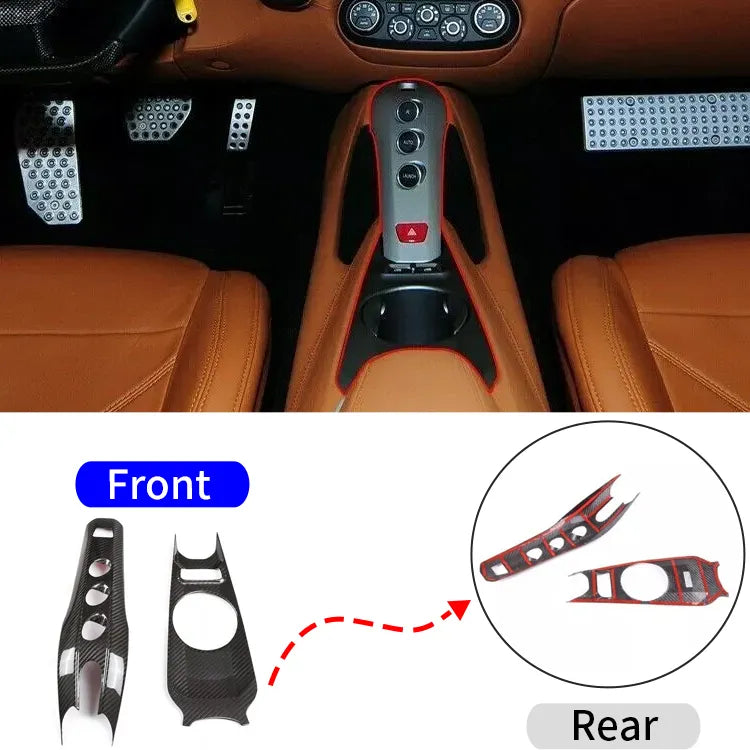 Carbon Fiber Interior Center Console Gear Cup Holder Panel Cover -Ferrari F12 Berlinetta