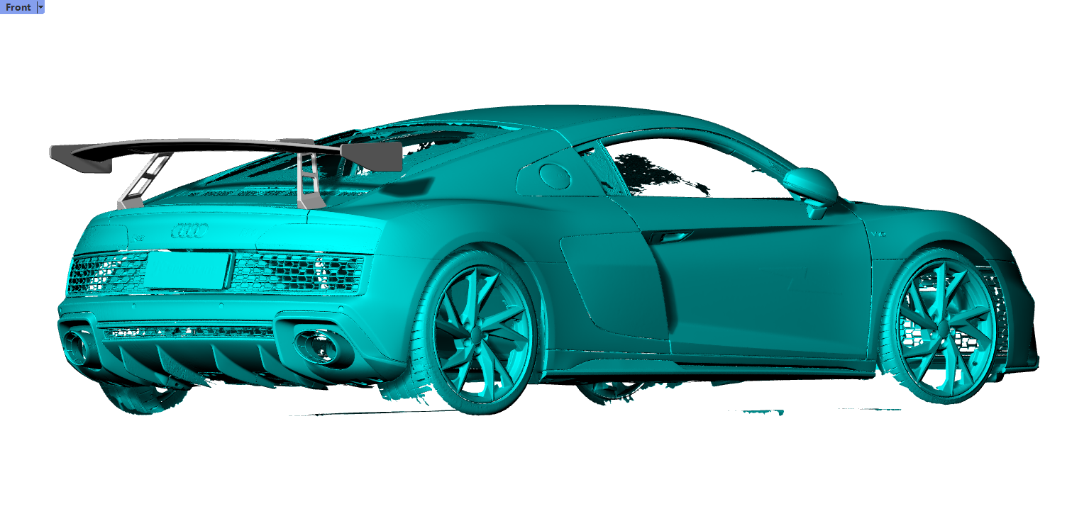 prepreg Carbon Fiber Performance Style V2 Rear High Rise Wing - Audi R8 V10 Gen 2