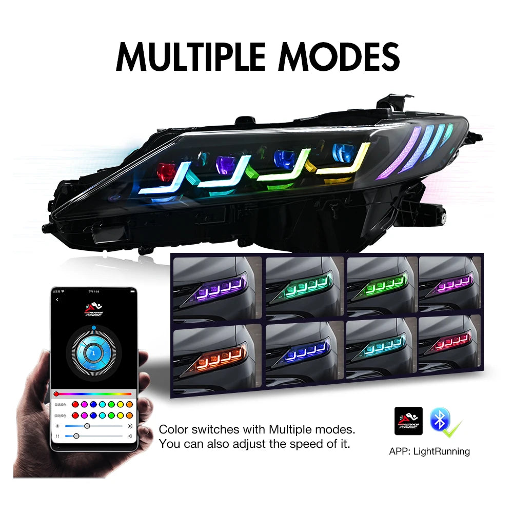 Led RGB DRL Headlight for Toyota Camry 2018-2023