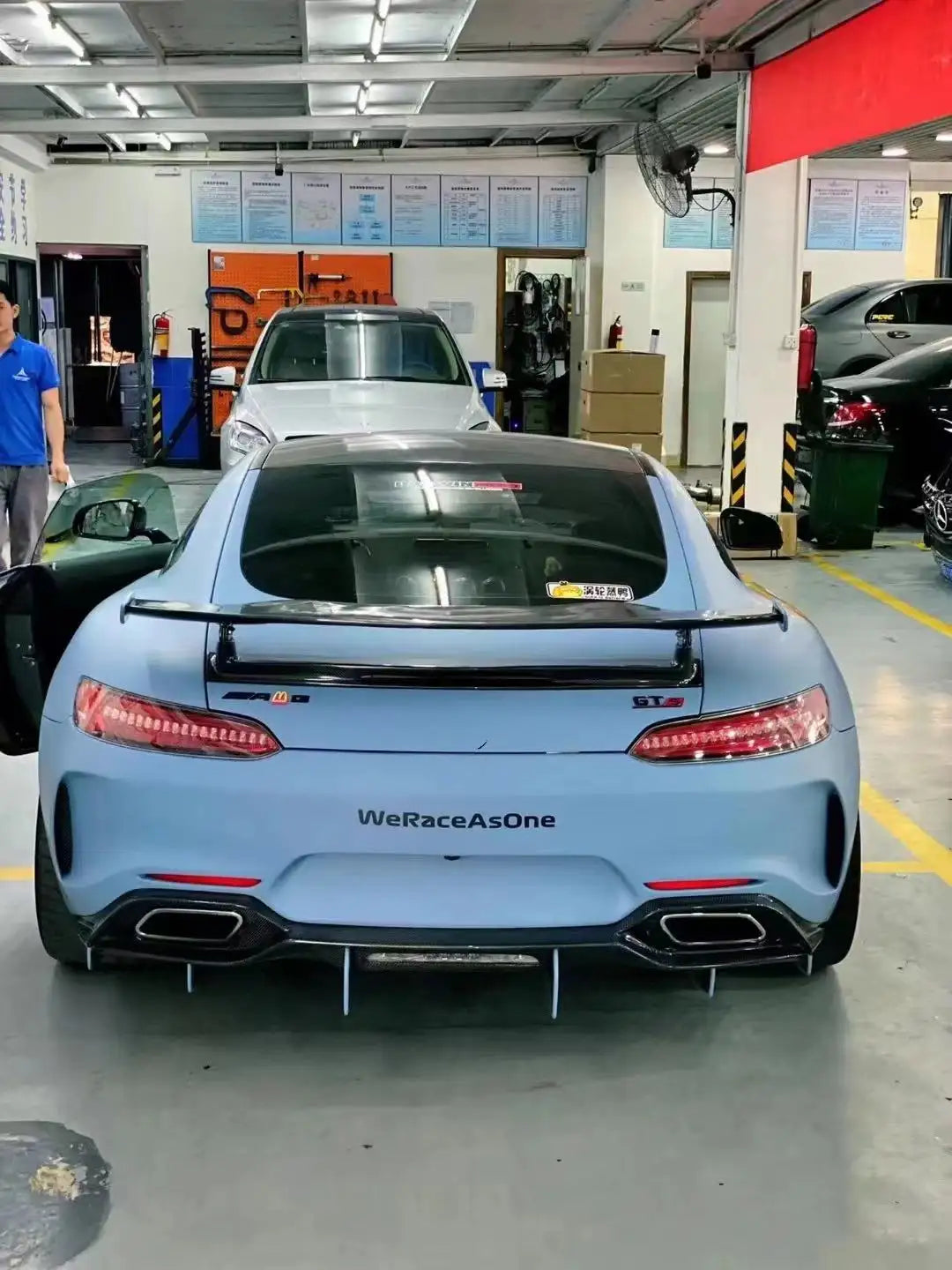 IMP Style Carbon Fiber Rear Bumper W/ Diffuser - Mercedes-Benz AMG GT GTC GTS