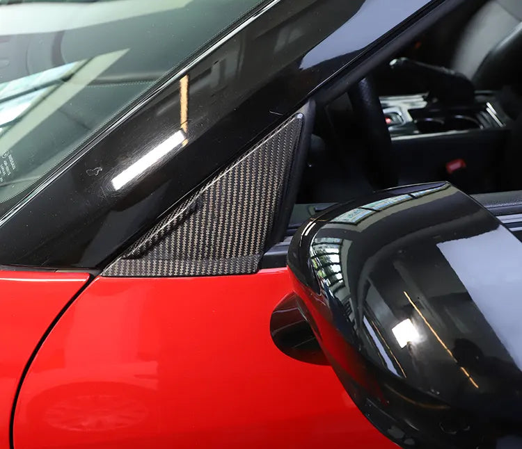 Carbon Fiber Door Wind Window reducter Trim A Pillar - Nissan GTR R35 2008-2016