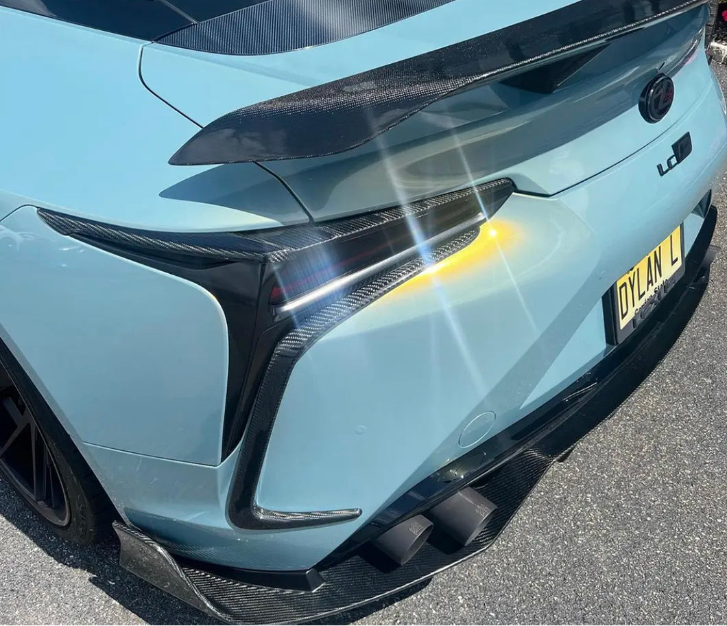 Prepreg Carbon Fiber Rear Bumper Canard - Lexus LC500 LC500H
