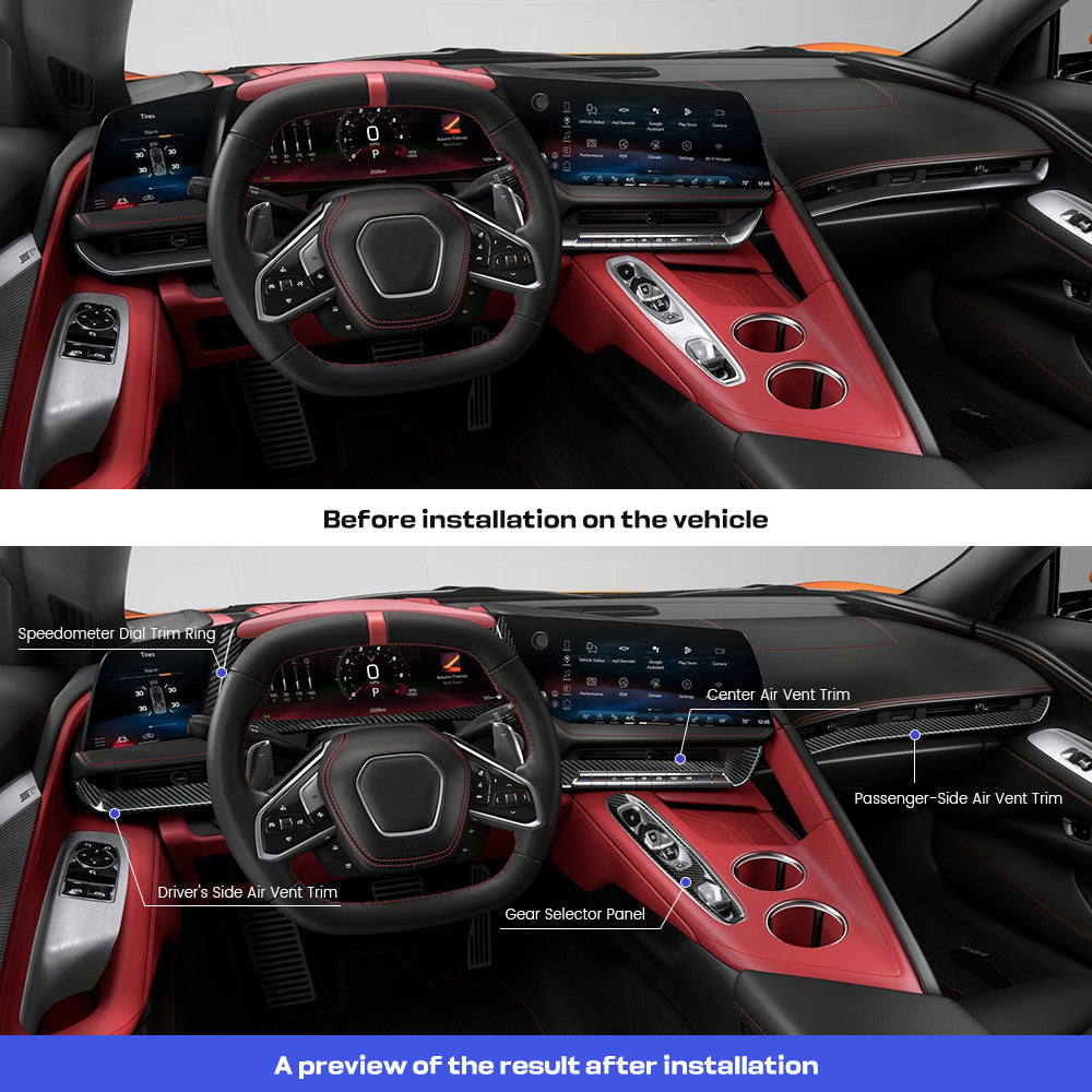 Carbon Fiber Interior kit - Corvette C8 stingray Z06 ZR1 2024-2026+