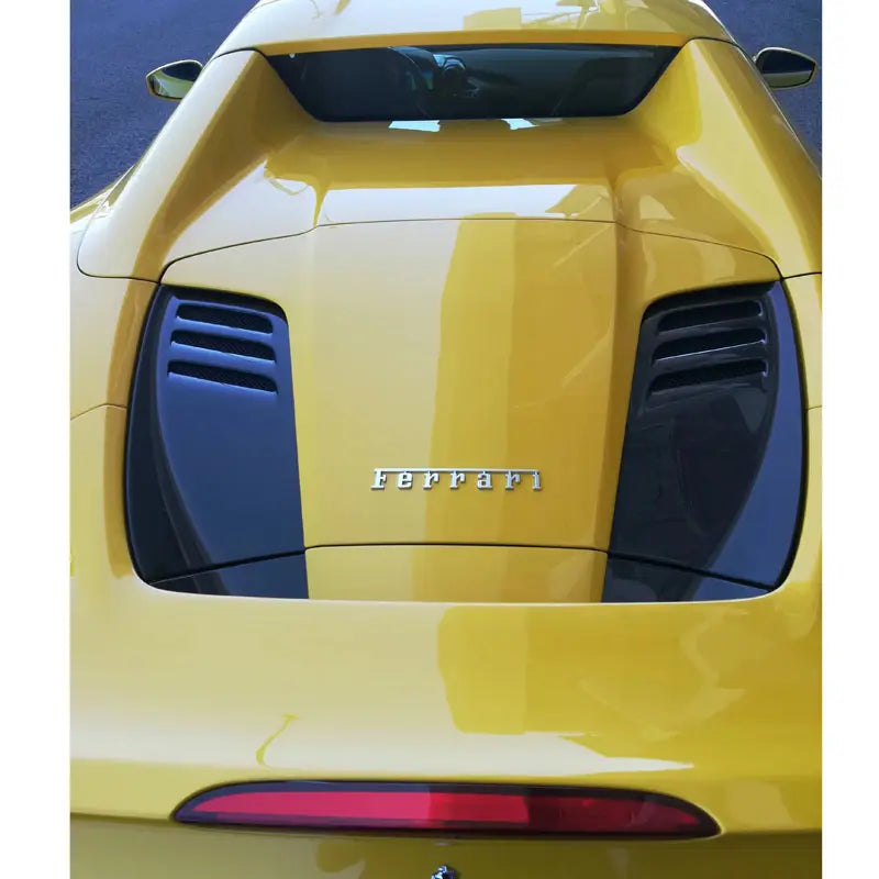 Dry Carbon Fiber Engine Cover Vents Rear Hood Bonnet Air Intake Vent - Ferrari F8 Spider