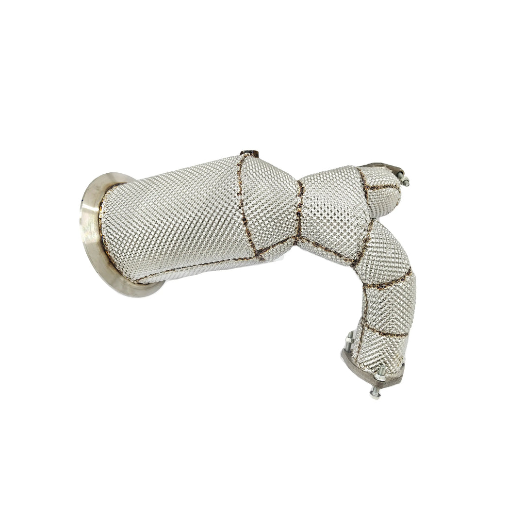 Performance Exhaust Downpipe w/ Heat Shield  - Audi S4 S5 B9 3.0T