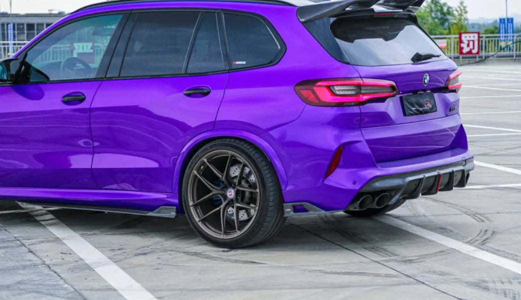 Carbon Fiber AE Style Rear Diffuser W/ LED light - BMW X5M F95 X6M F96