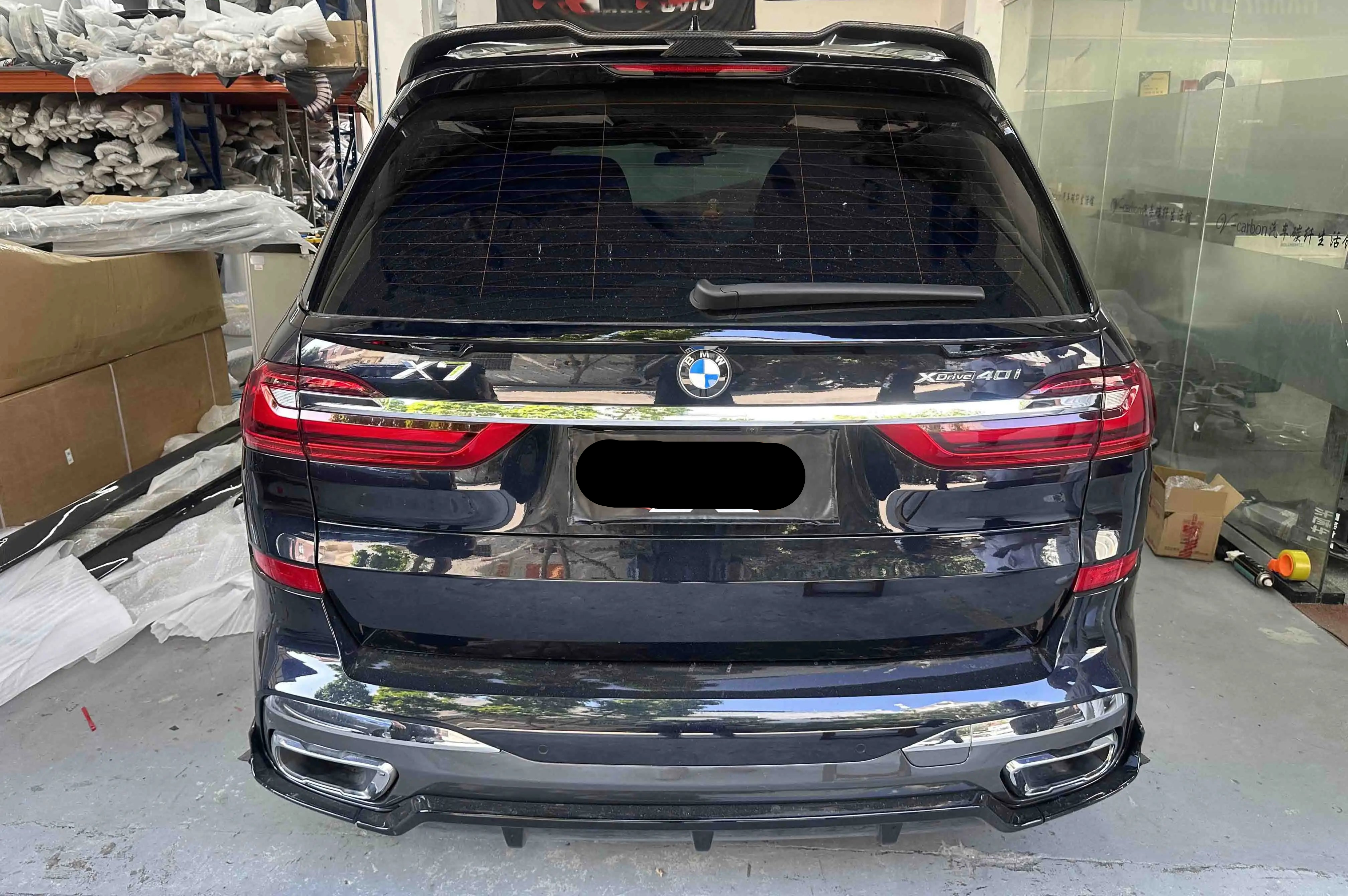 Carbon Fiber Rear Roof Spoiler V2 -  BMW X7 G07