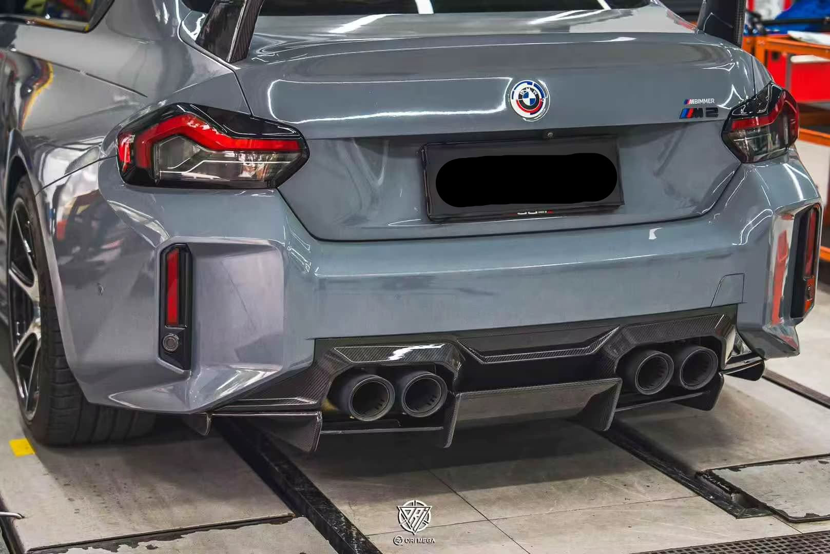 prepreg Carbon Fiber Rear Undertray Diffuser V2 - BMW G87 M2