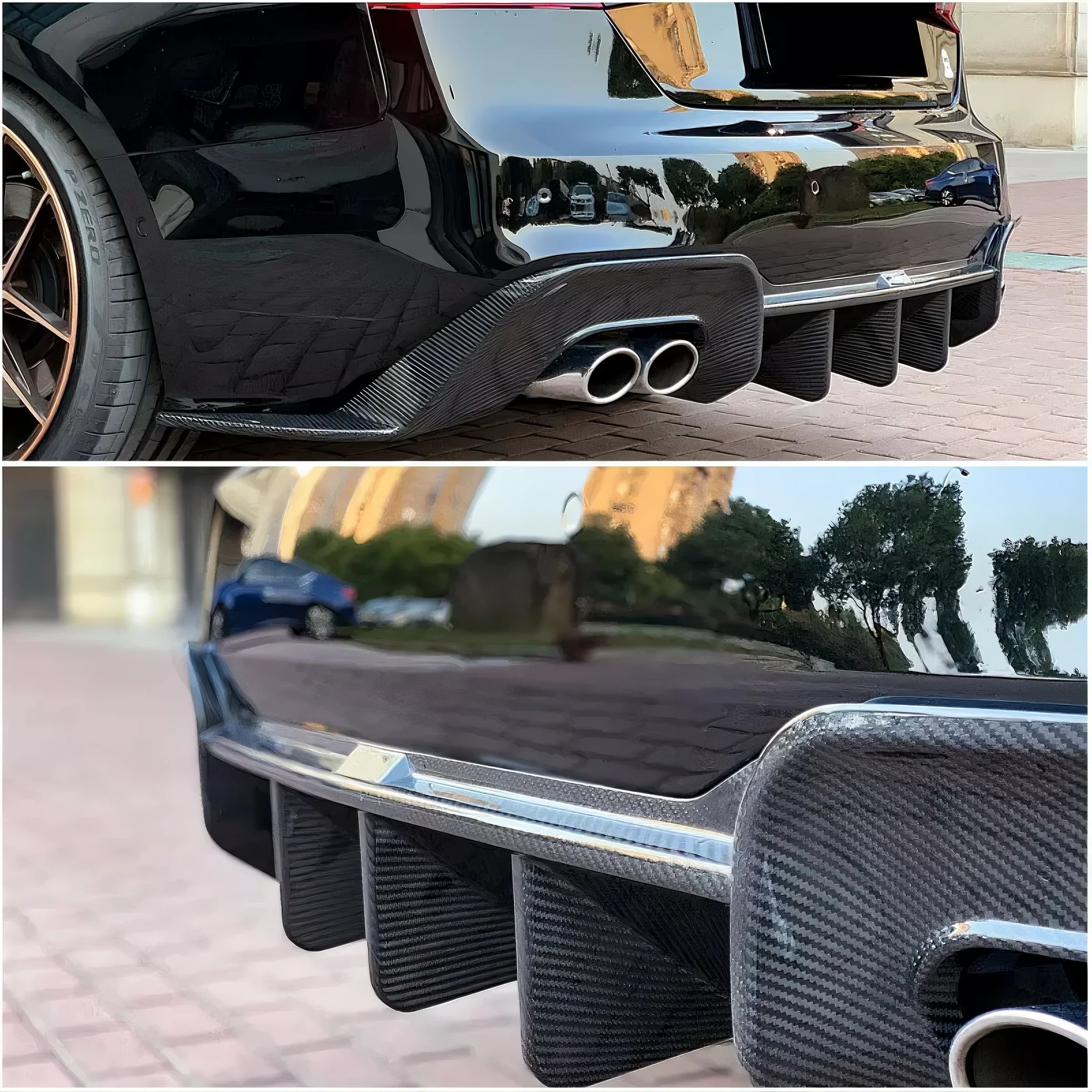 Carbon Fiber Rear Diffuser V2 - Audi S5 B9 A5 SLINE
