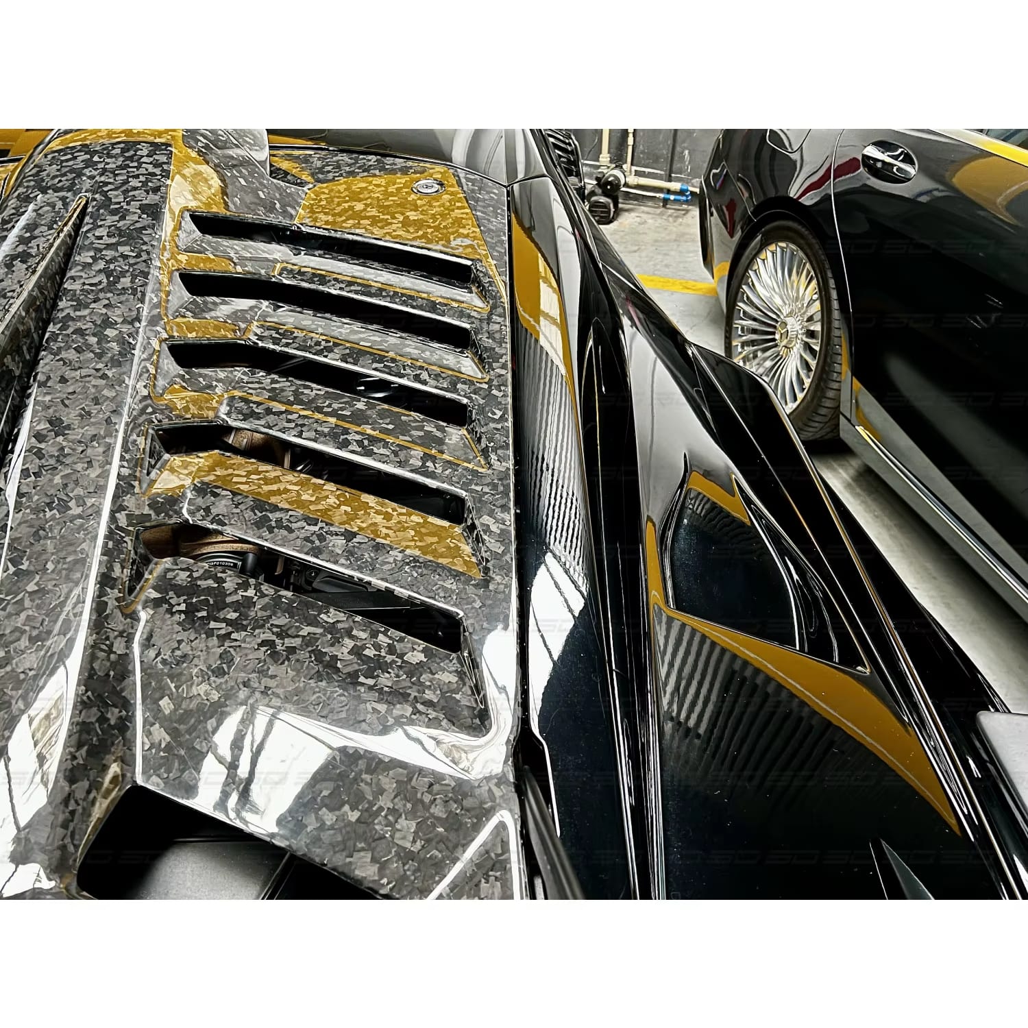 Carbon Fiber STO Style Rear Engine Hood Bonnet Cover Replacement - Lamborghini Huracan LP580/LP610/EVO