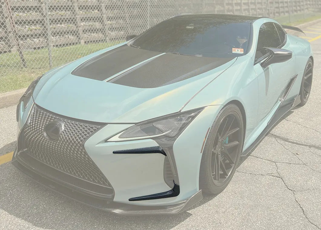 prepreg Carbon Fiber Front Bumper Canards Trim -  Lexus LC500 LC500H
