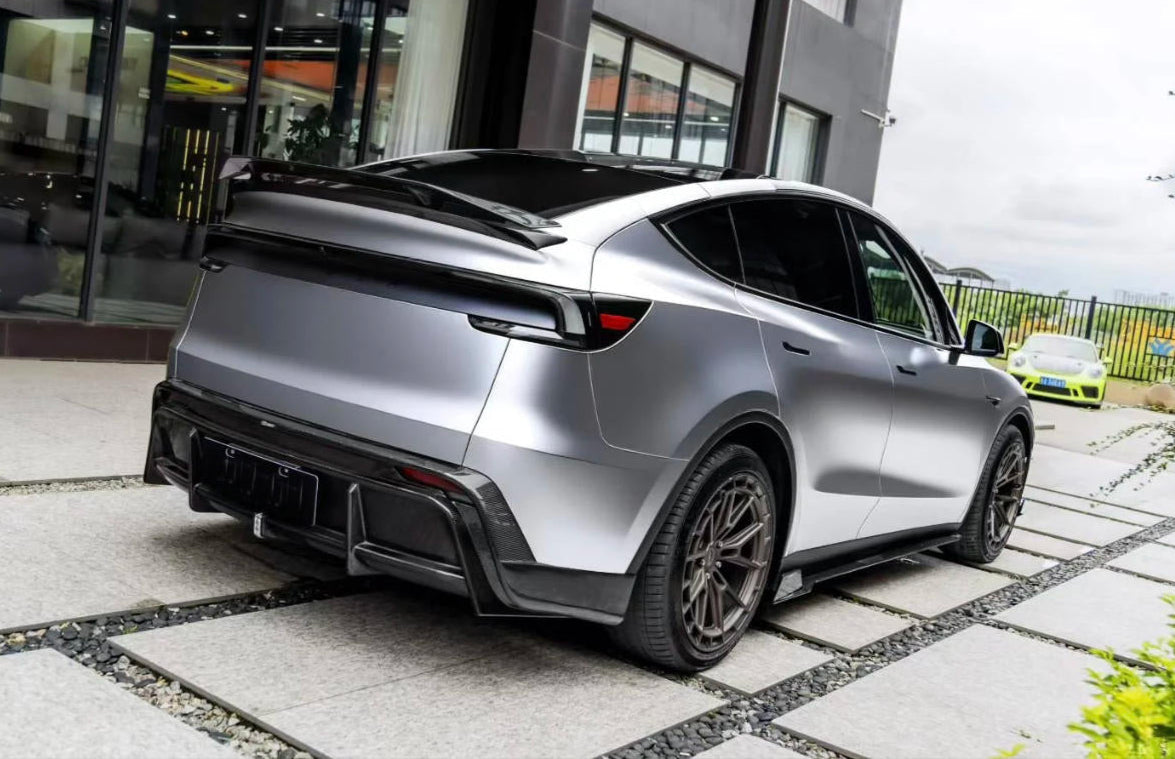 Dry Carbon Fiber C Style Rear Diffuser -  Tesla Model Y Juniper 2025+