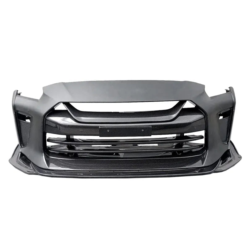 TS Style Carbon Fiber Front Bumper w/ lip - Nissan GTR R35