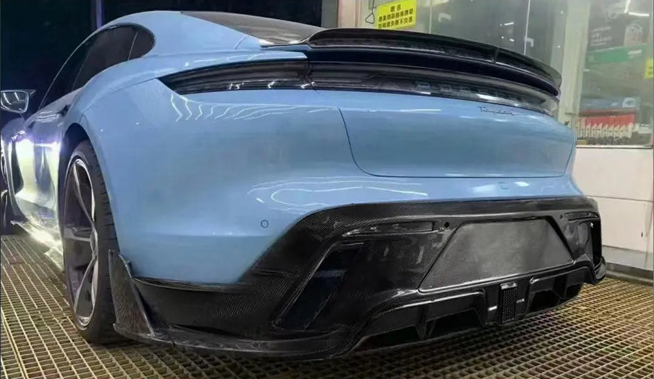 Carbon Fiber Rear Diffuser w/ LED - Porsche 9J1 Taycan / Turbo S 2019-2024