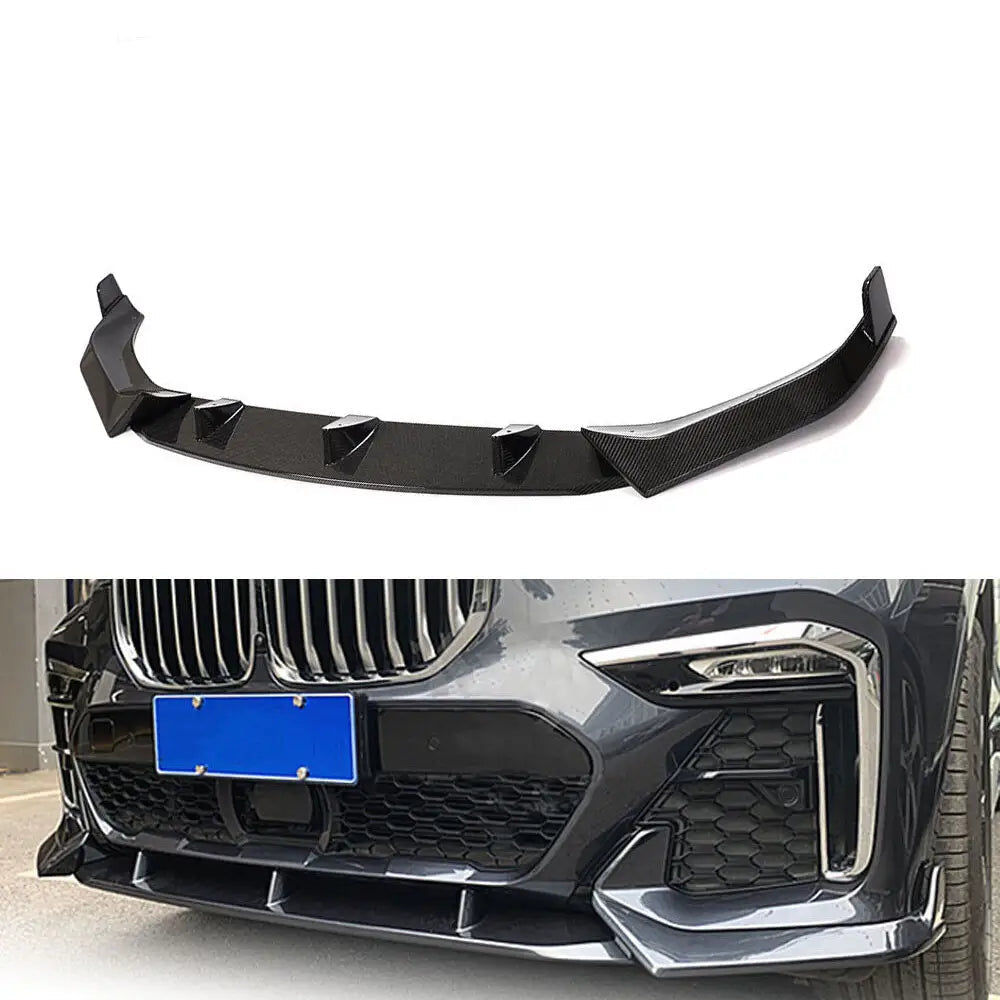 Carbon Fiber Front Lip (3pc) - BMW X7 M50i Sport