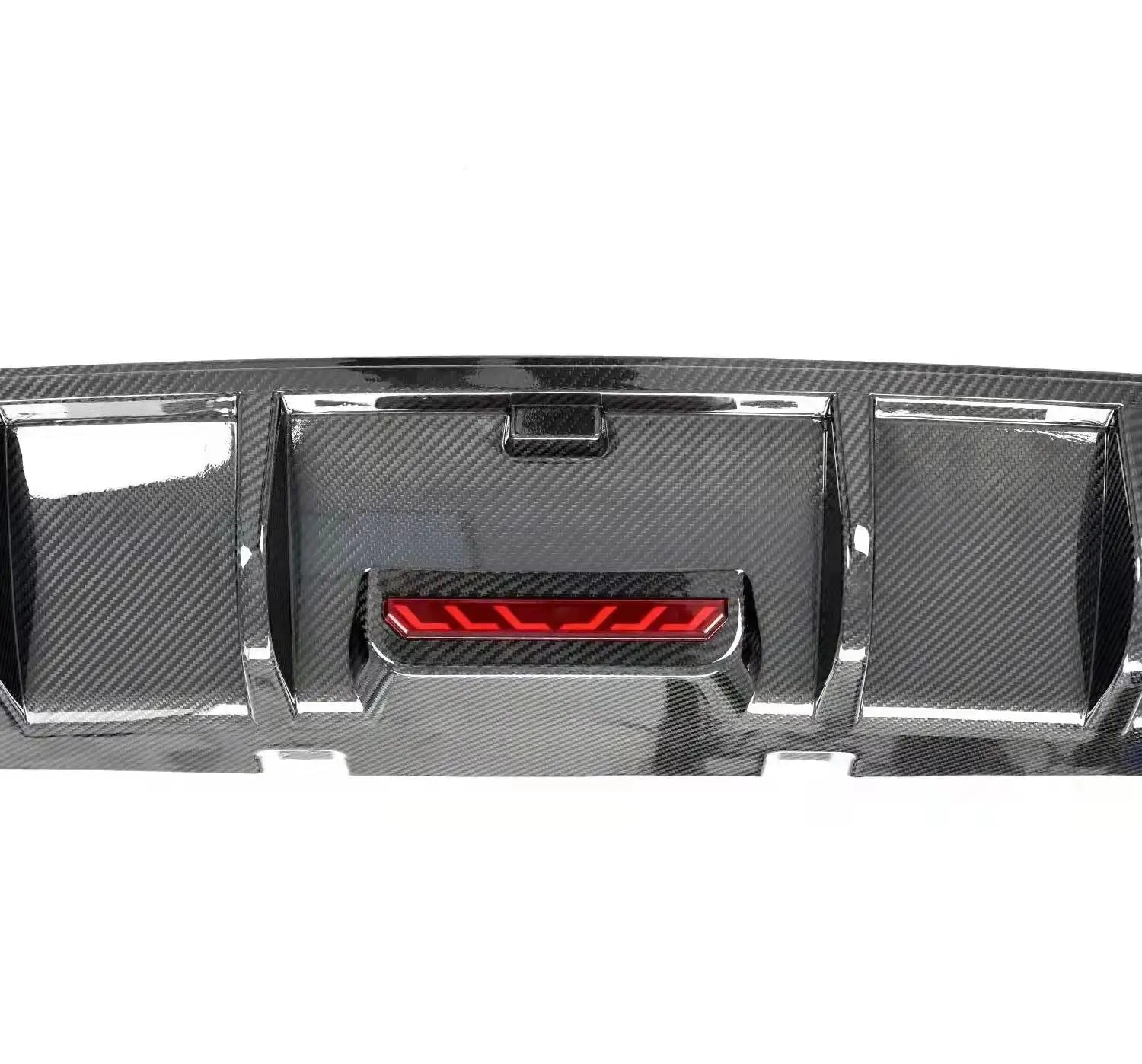 Prepreg Carbon Fiber Rear Diffuser w/led - Audi Q8 2020+